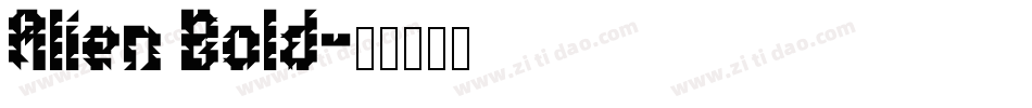Alien Bold字体转换